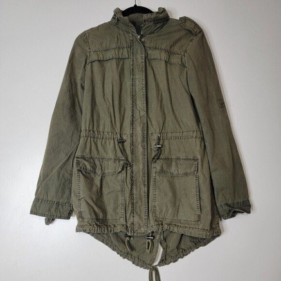 LEVI'S Hooded Roll-Tab Anorak Jacket Green Women's sz XSmall - Picture 3 of 15